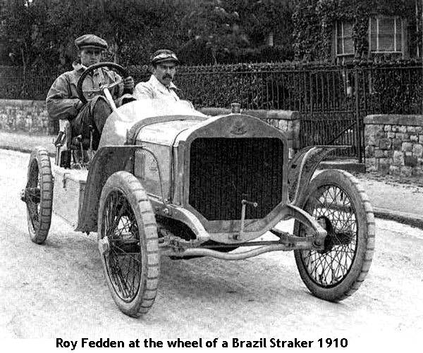 Roy Fedden at The Wheel of a Brazil Straker 1910